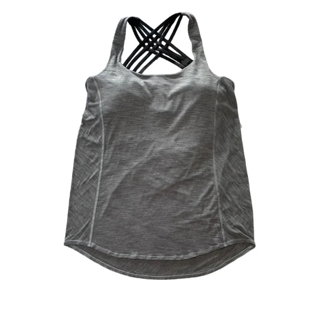 Lululemon | Wild Tank In Heathered Slate / Dream Rose Deep Coal Black